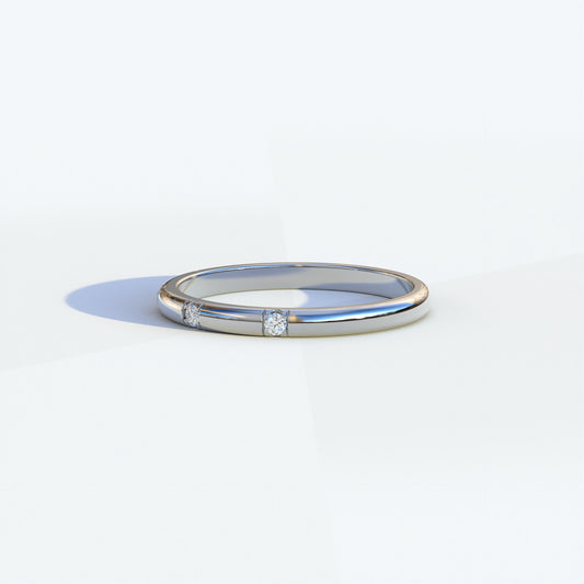 Elsa Peretti - Colorless Round Cut Lab Diamond Eternity Ring| Flux Setting | Wedding band