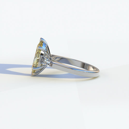 2 Carat Yellow Marquise Cut Multi Stone Lab Diamond Ring - Molto Bello