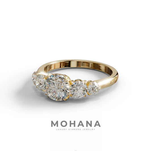 4 Carat Round Multi Stone Diamond Ring - Avia