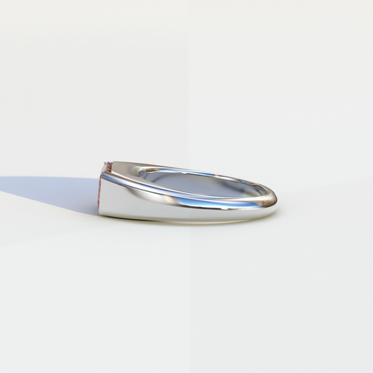 2 Carat Pink Emerald Cut East West Lab Diamond Ring - Ashleen