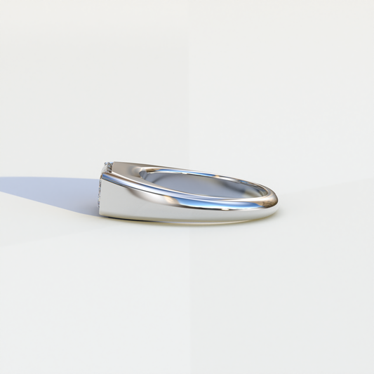 2 Carat E VVS Emerald Cut East West Lab Diamond Ring - Ashleen