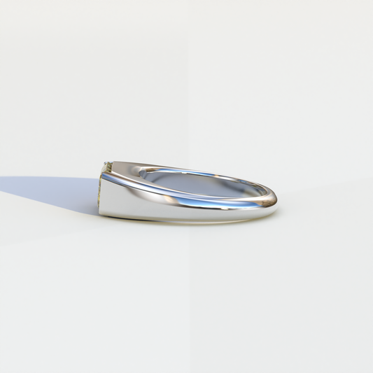 2 Carat Yellow Emerald Cut East West Lab Diamond Ring - Ashleen