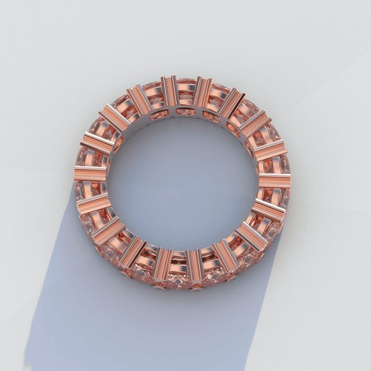 Custom Order SH - Cushion Cut Women's Wedding Band