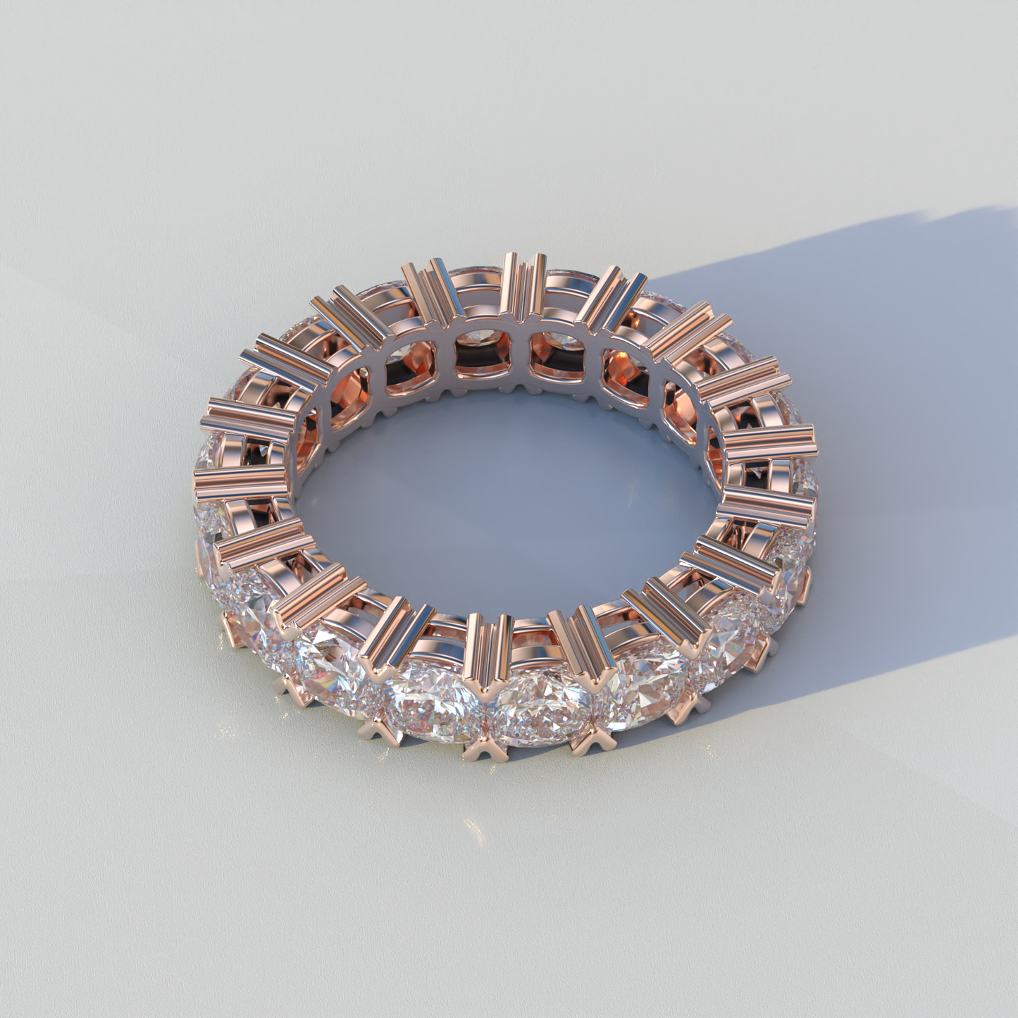 Cushion Lab Diamond Eternity Ring | Wedding Band Ring - Elysia