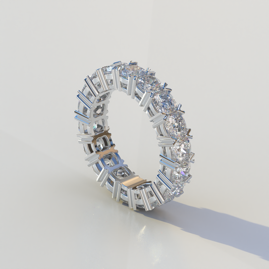 Cushion Lab Diamond Eternity Ring | Wedding Band Ring - Elysia