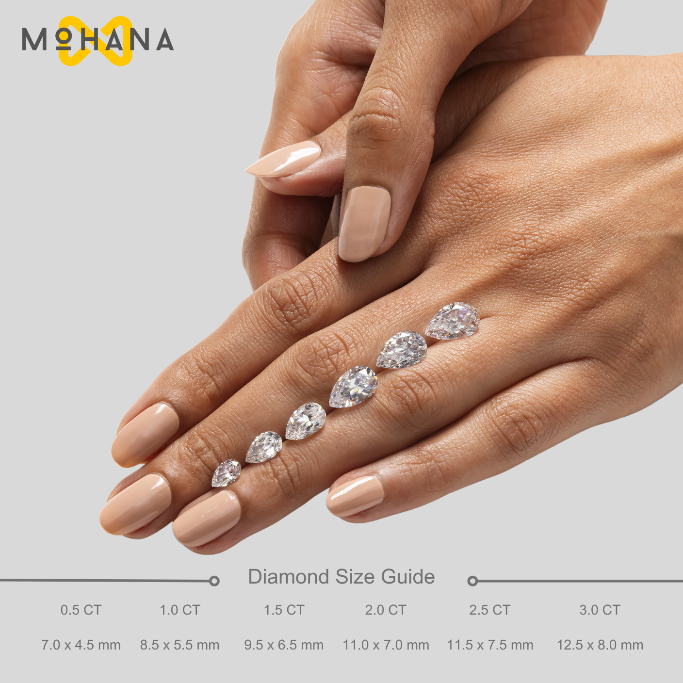 4 Carat Blue Pear Shaped Hidden Halo Eternity Lab Diamond Ring - Feesia