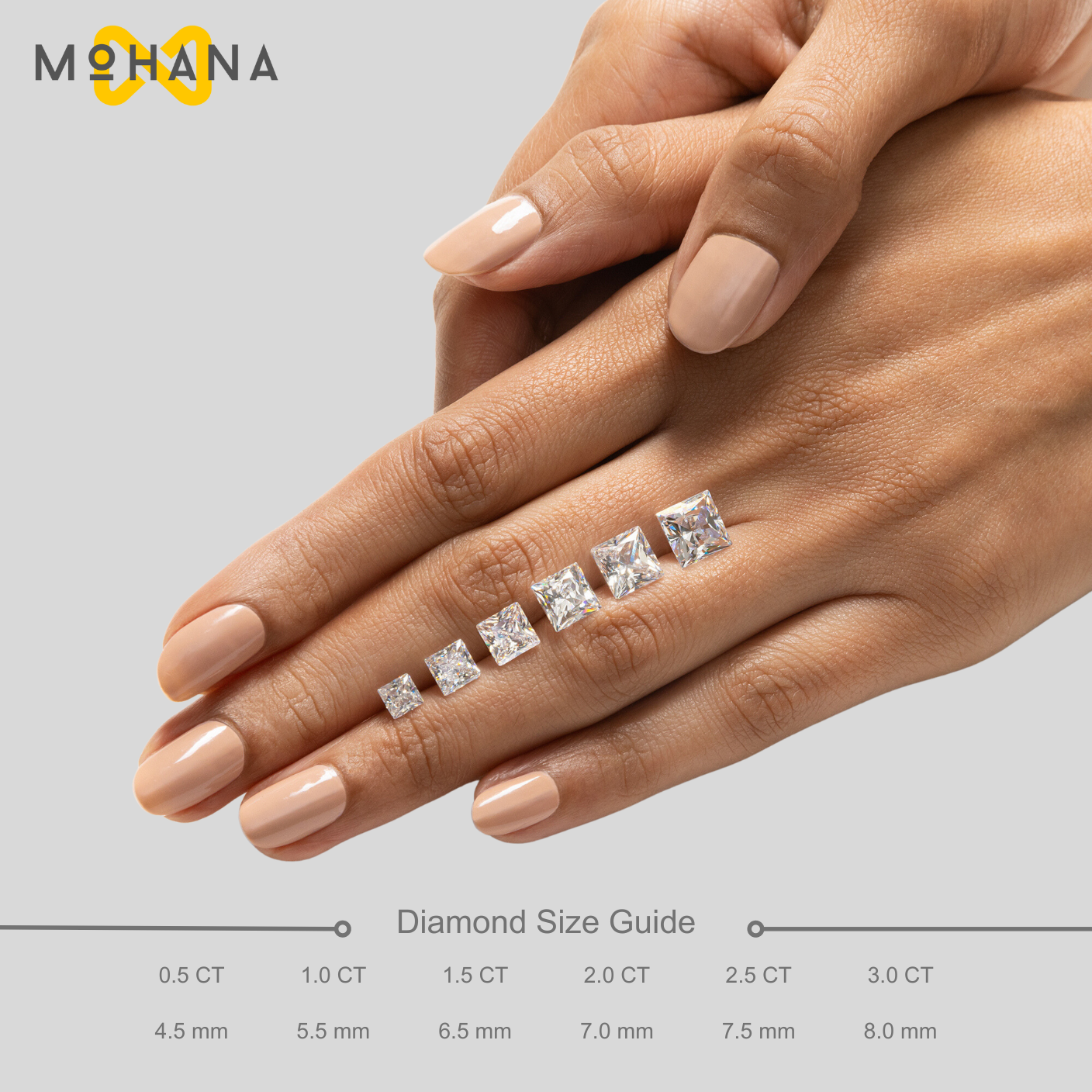 E VVS 3 Carat Princess Cut Hidden Halo & Pave Diamond Ring Set - Florere