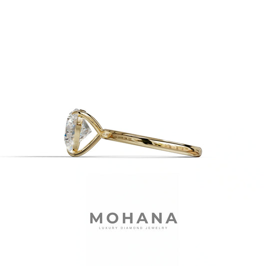 E-VVS Heart Cut Solitaire Lab Grown Diamond Engagement Ring - Mellow