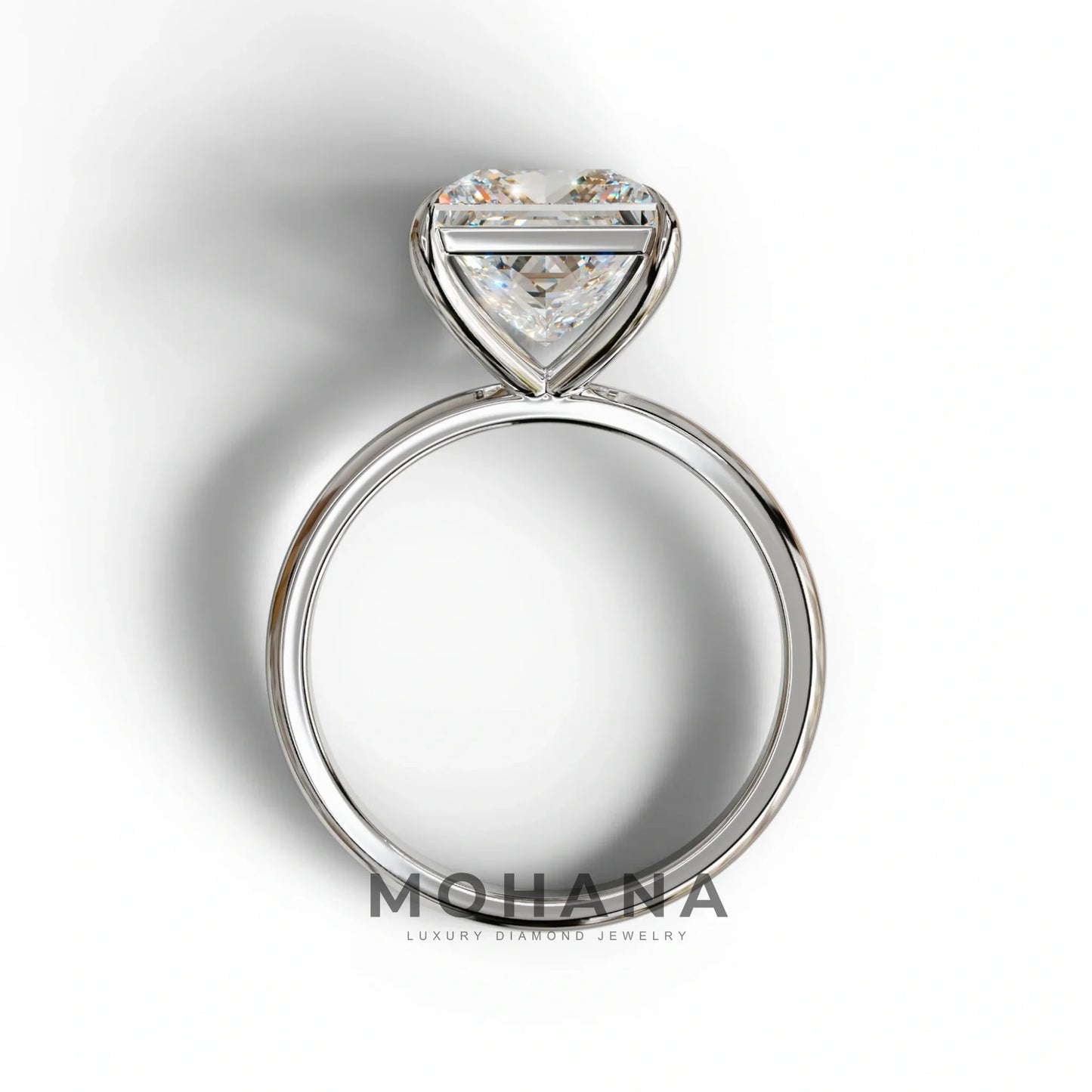 E VVS Princess Cut Solitaire Lab Grown Diamond Engagement Ring - Speyeria