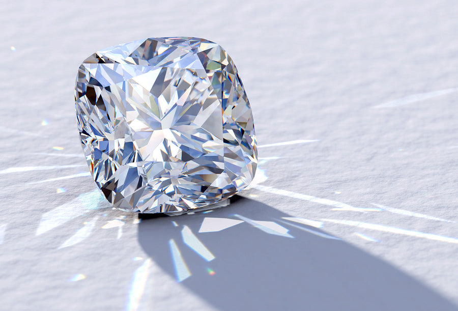 4 carat oval cut lab grown diamond engagement ring on a manicured ring finger