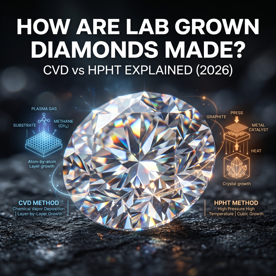 How Are Lab Grown Diamonds Made? CVD vs HPHT Explained (2026)