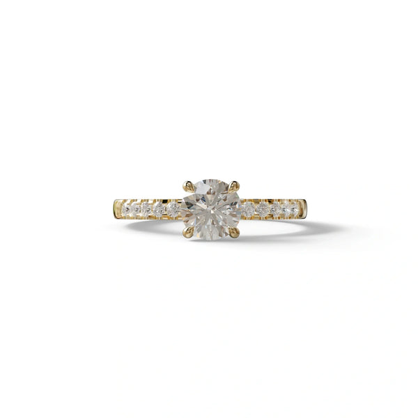 1.5 to 2.5 Carat Lab Grown Diamond Engagement Ring – Round Cut Pavé | Nova Signature