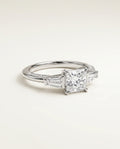 Ready to Ship 1.5 Carat Colorless Princess Cut Three-Stone White Gold Diamond Ring — view 1