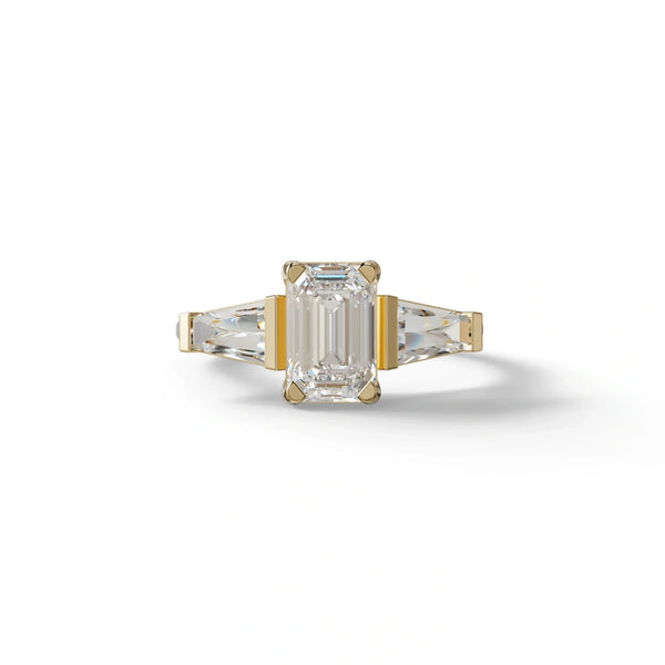 1.5 Carat Lab Grown Diamond Engagement Ring – Emerald Cut Solitaire | Libra