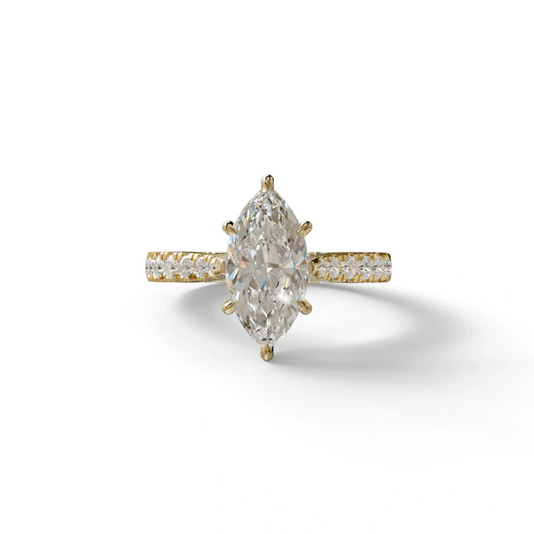 1.5 Carat Lab Grown Diamond Engagement Ring – Marquise Cut Hidden Halo | Ash