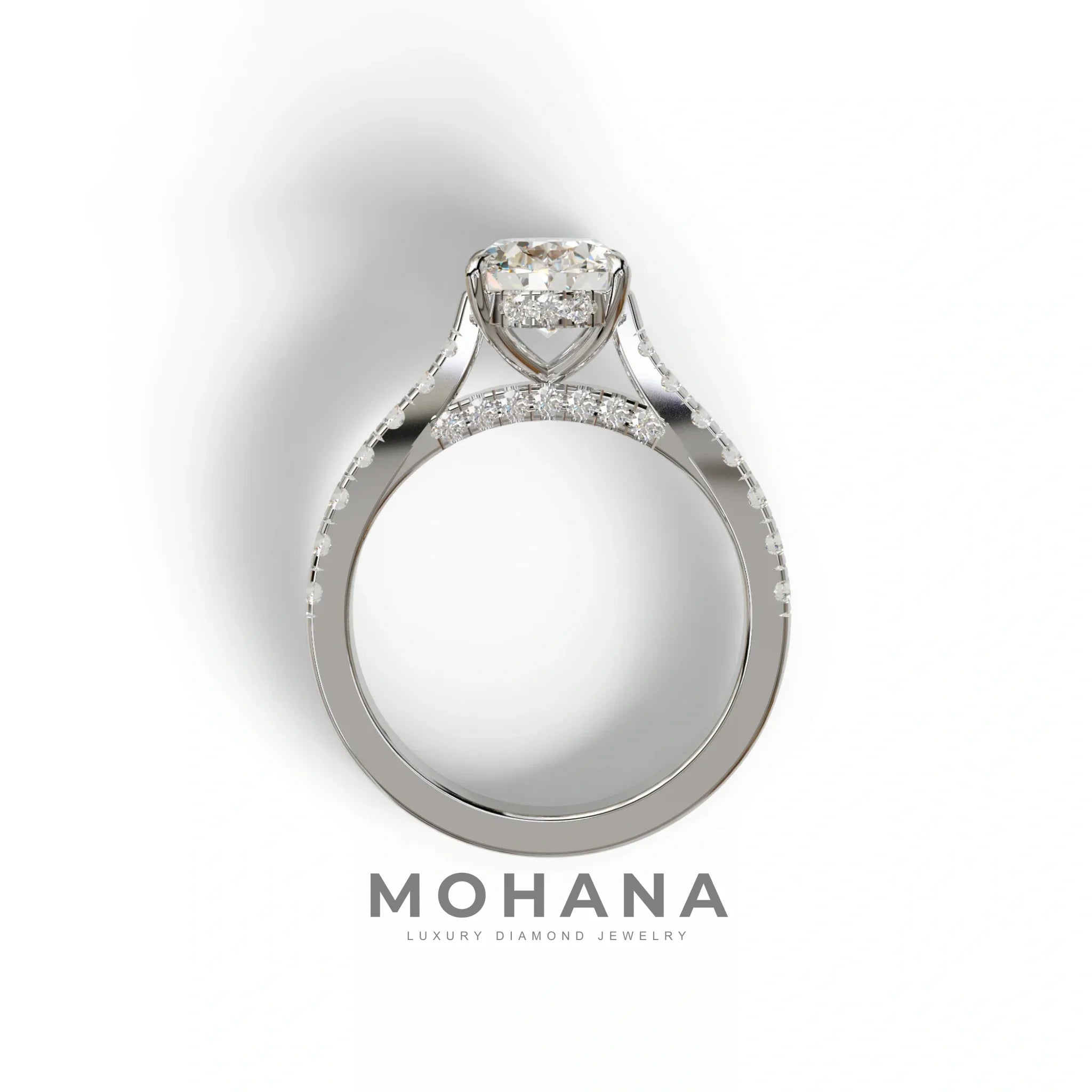 1.50 Carat E VVS Oval Cut Lab Diamond Engagement Ring - Scorpio