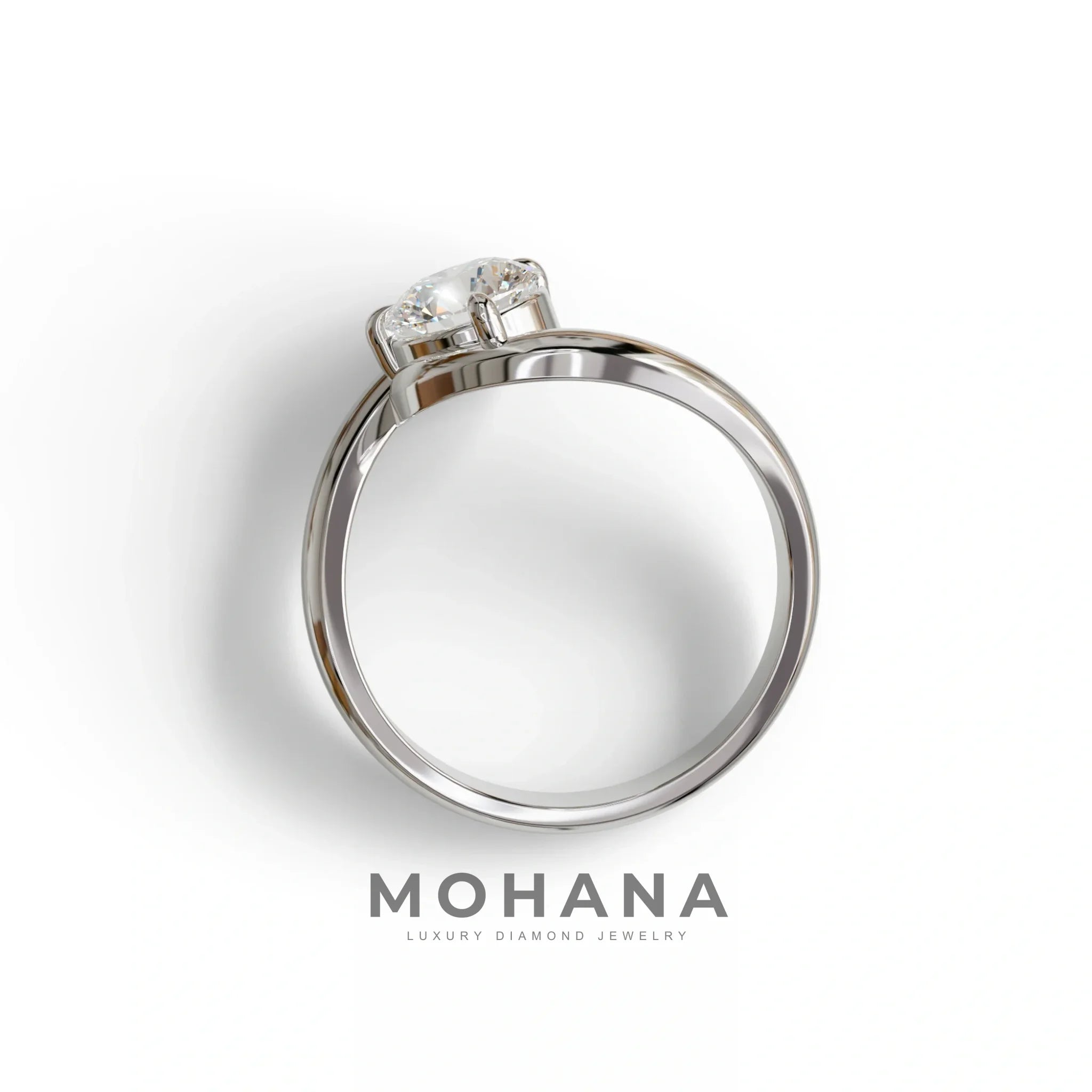 E VVS 1.5 Carat Round Cut Solitaire Lab Diamond Ring - Tauras