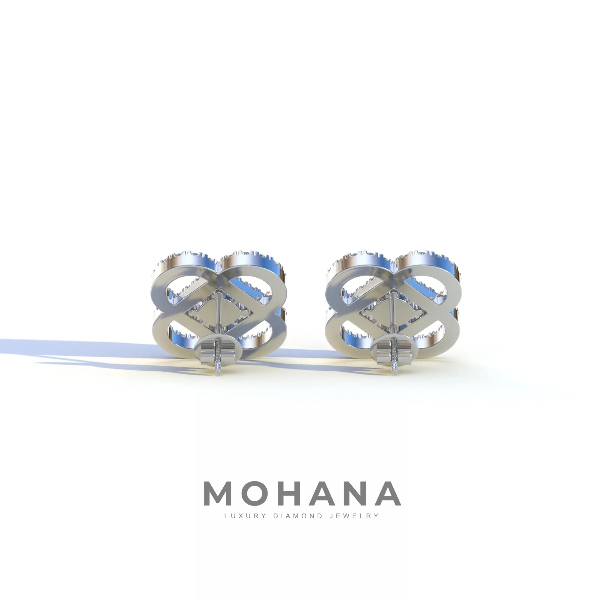 Green Color Round Cut Lab Diamond Stud Earrings - Hanri Daussi