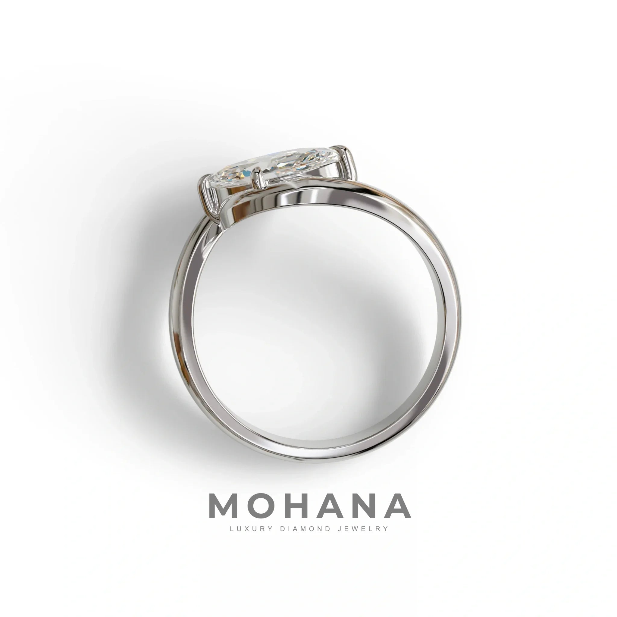1 Carat E VVS Marquise Cut Lab Diamond Engagement Ring - Virgo