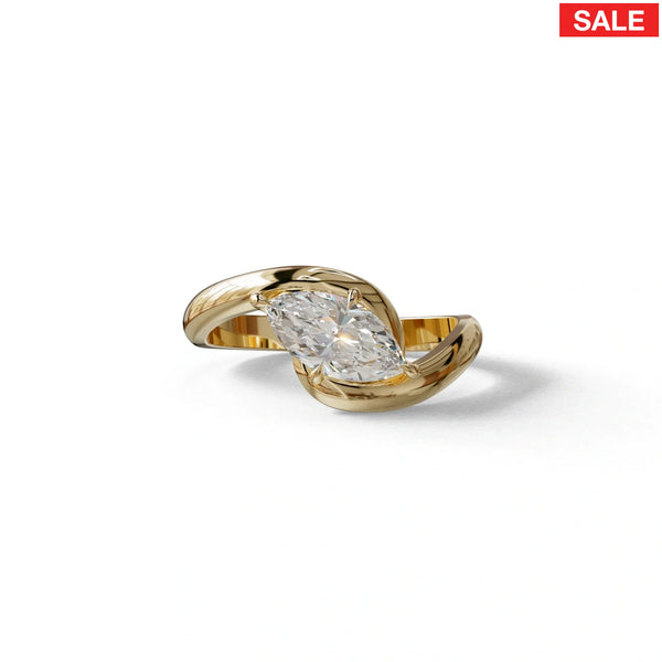 1 Carat Lab Grown Diamond Engagement Ring – Marquise Cut Solitaire | Virgo