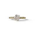 E VVS 1 Carat Round Cut Lab Diamond Ring - Hyper Glam - 10K Solid Gold / Yellow Gold