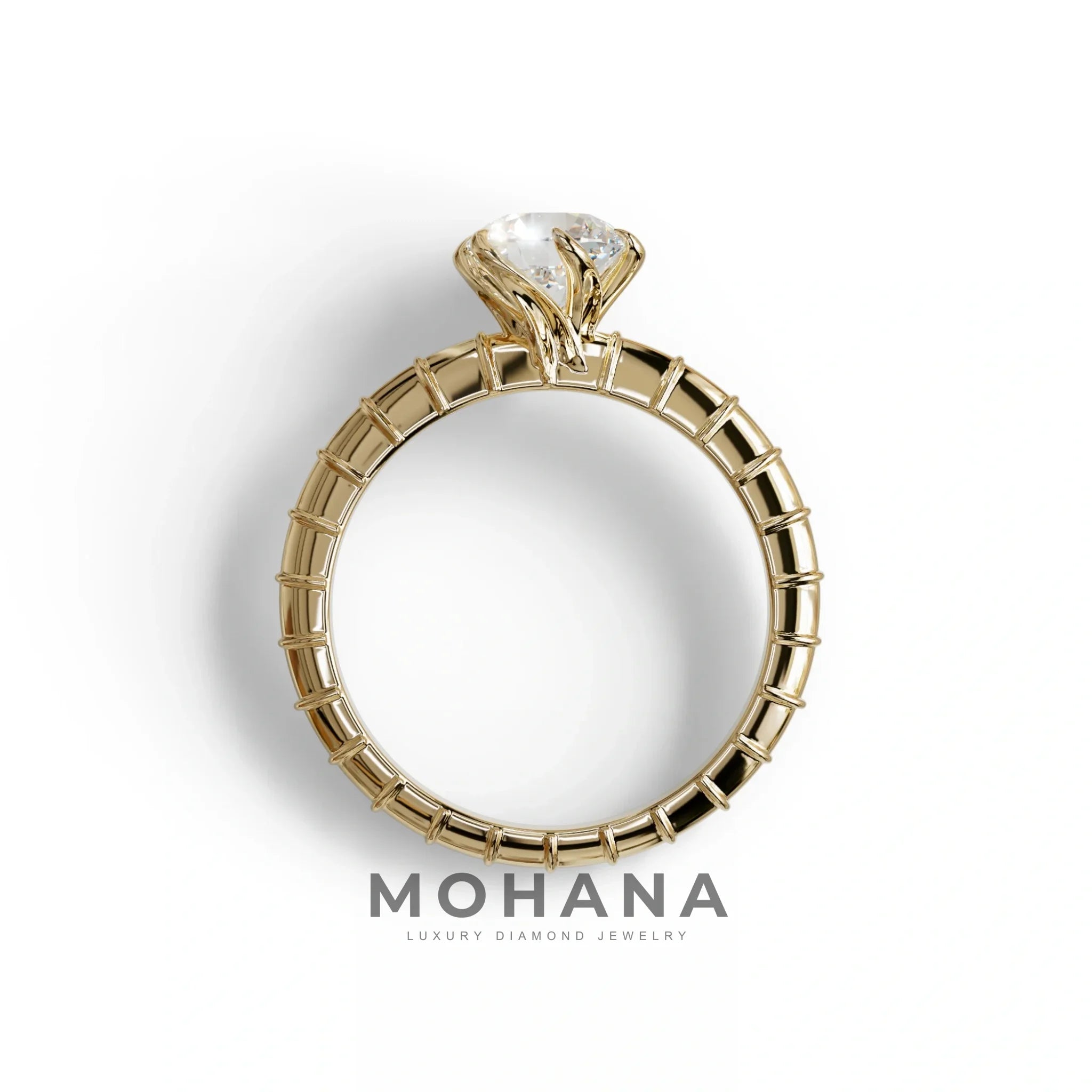 E VVS 1 Carat Round Cut Lab Diamond Ring - Hyper Glam