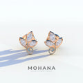 Le Petite - Marquise Cut Lab Diamond Stud Earrings | Attractive Bezel Setting - 10K Solid Gold / Rose Gold