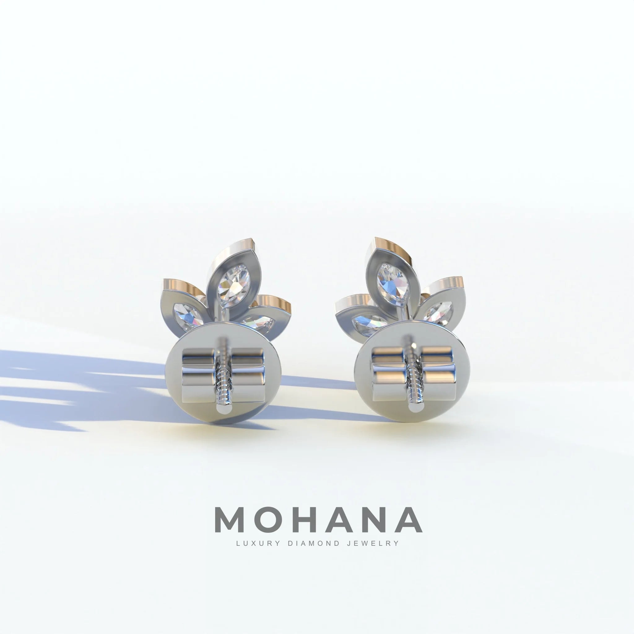 Le Petite - Marquise Cut Lab Diamond Stud Earrings | Attractive Bezel Setting