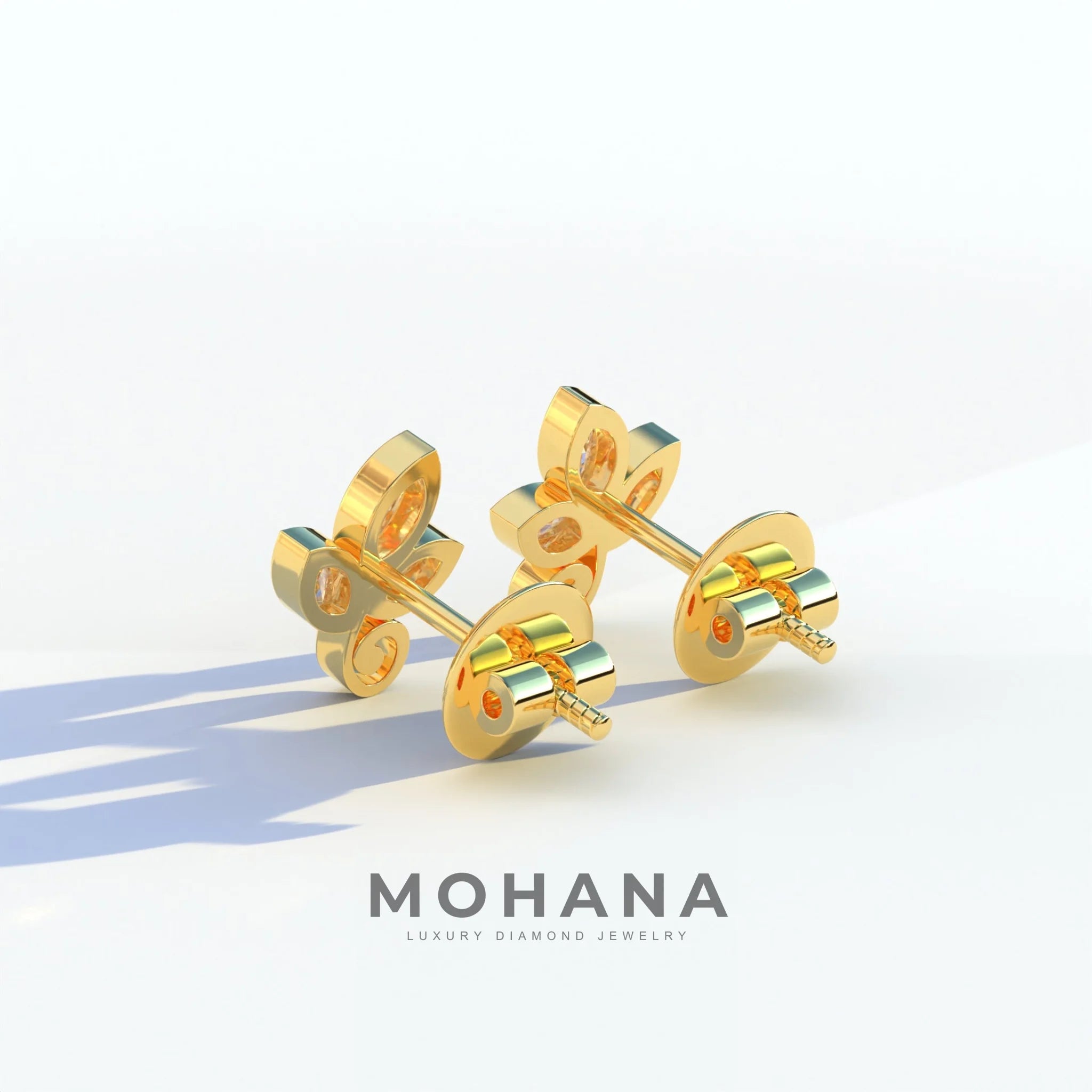 Le Petite - Marquise Cut Lab Diamond Stud Earrings | Attractive Bezel Setting