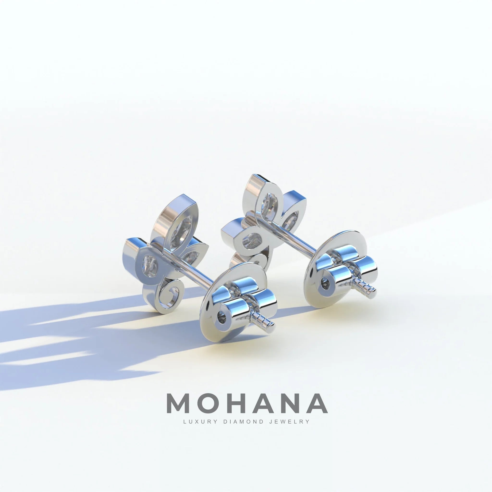 Le Petite - Marquise Cut Lab Diamond Stud Earrings | Attractive Bezel Setting