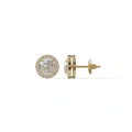 Ciera - Round Diamond Stud Earrings | Halo Setting | Certified