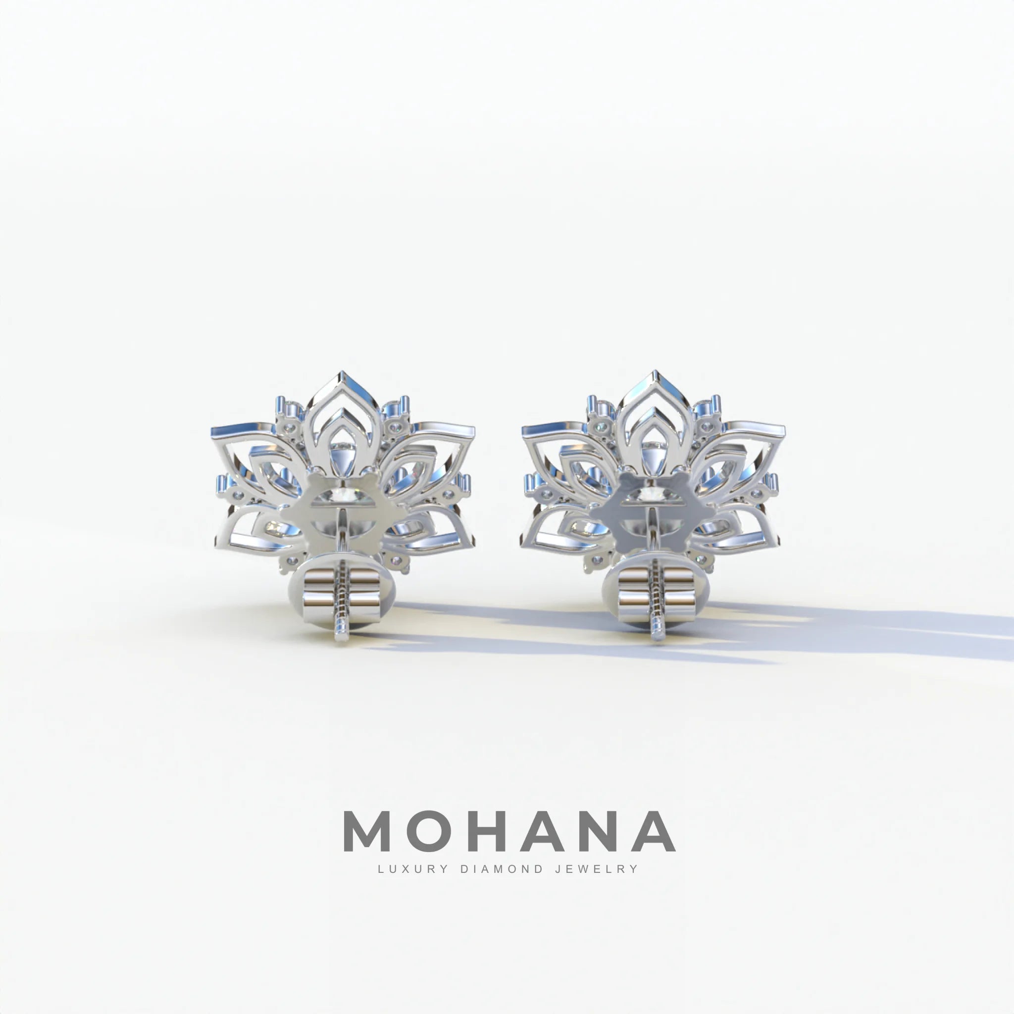 Daffodil - Colorless Round Cut Diamond Earrings| Beautiful Claw Prong Setting | Certified