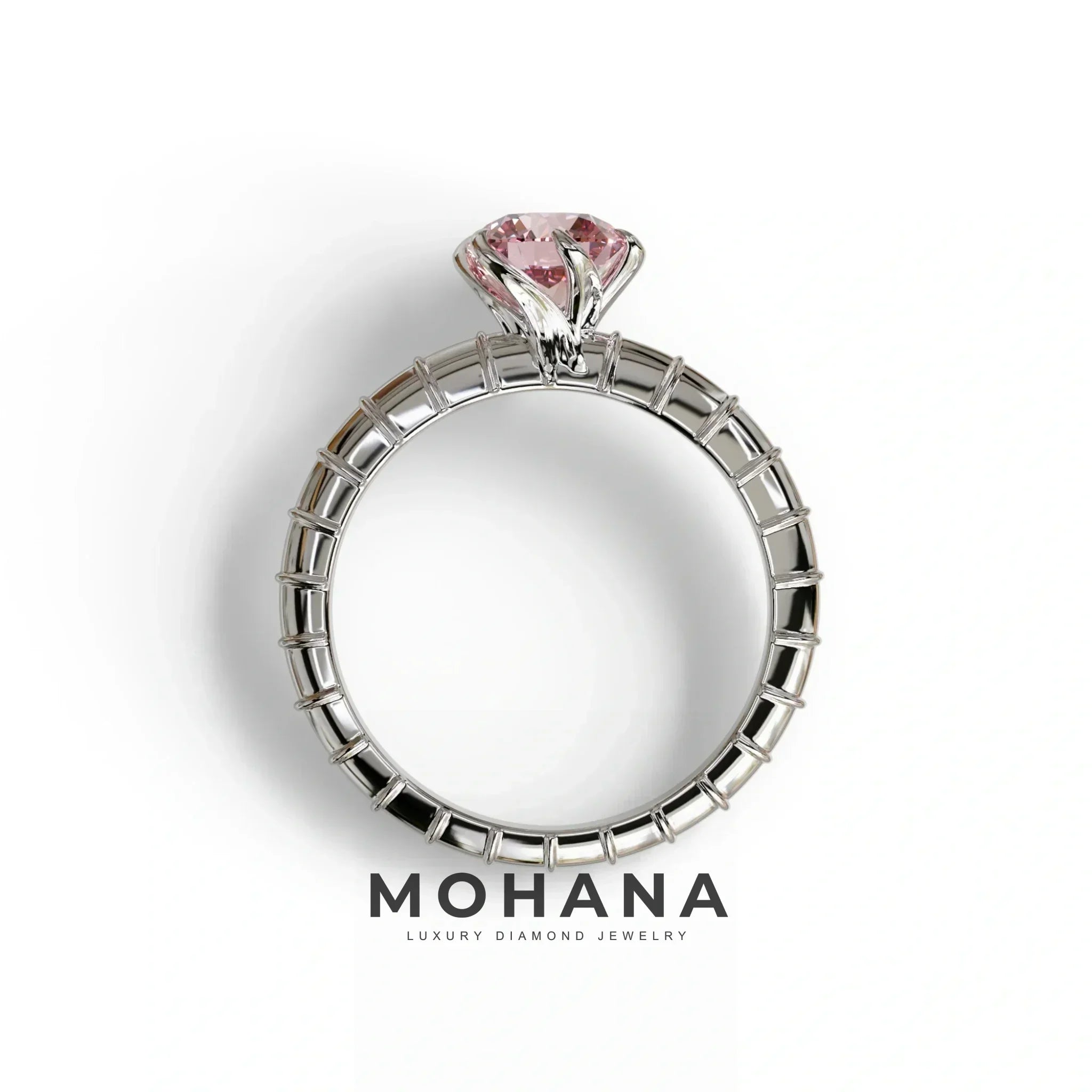 1 Carat Pink Round Cut Lab Diamond Ring - Hyper Glam