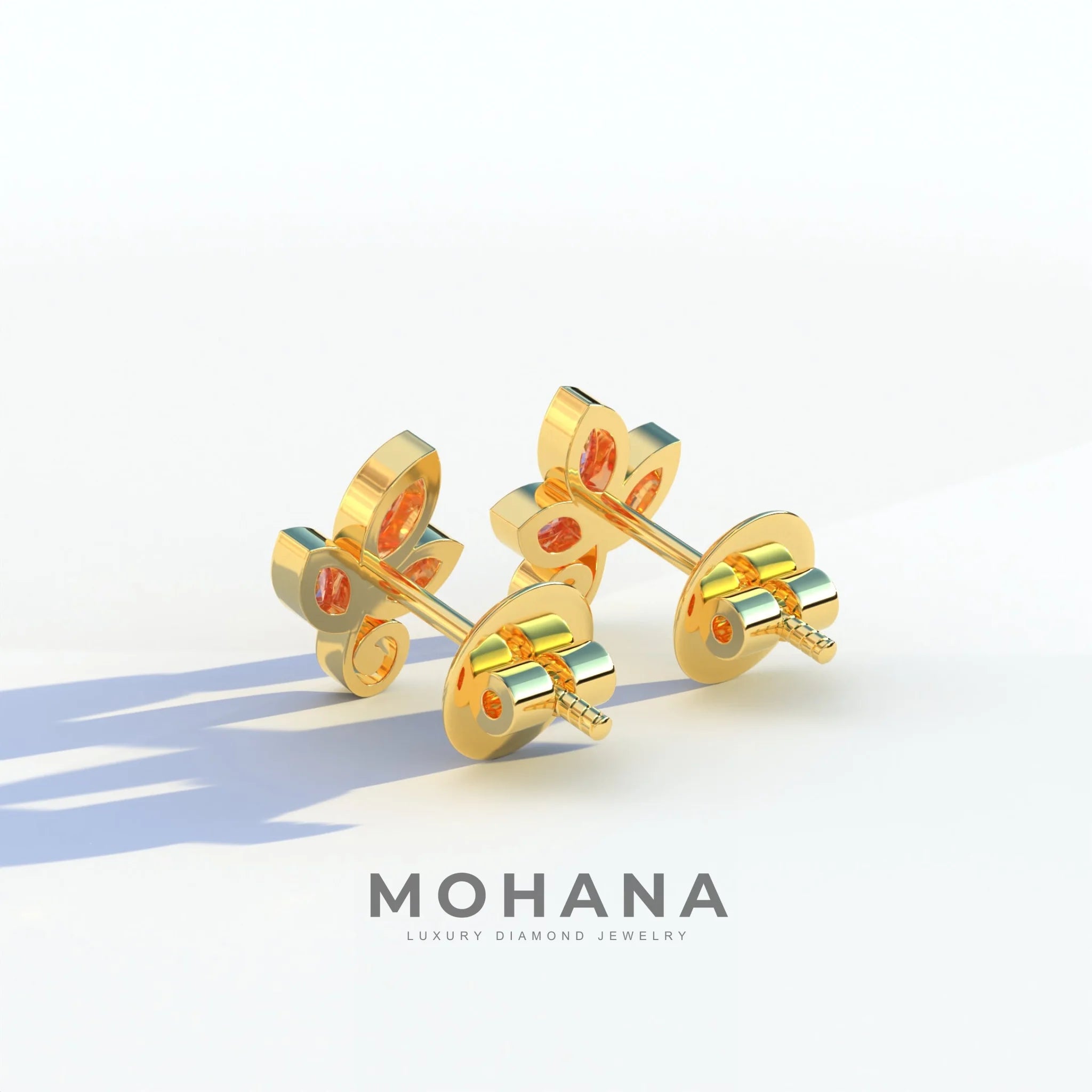 Le Petite - Marquise Pink Lab Diamond Stud Earrings | Attractive Bezel Setting
