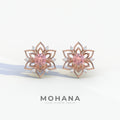 Daffodil - Pink Color Round Cut Diamond Earrings| Beautiful Claw Prong Setting | Certified - 1 Carat Tw. Lab Diamond