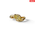 1 Carat Yellow Color Marquise Cut Lab Diamond Engagement Ring - Virgo - 10K Solid Gold / Yellow Gold