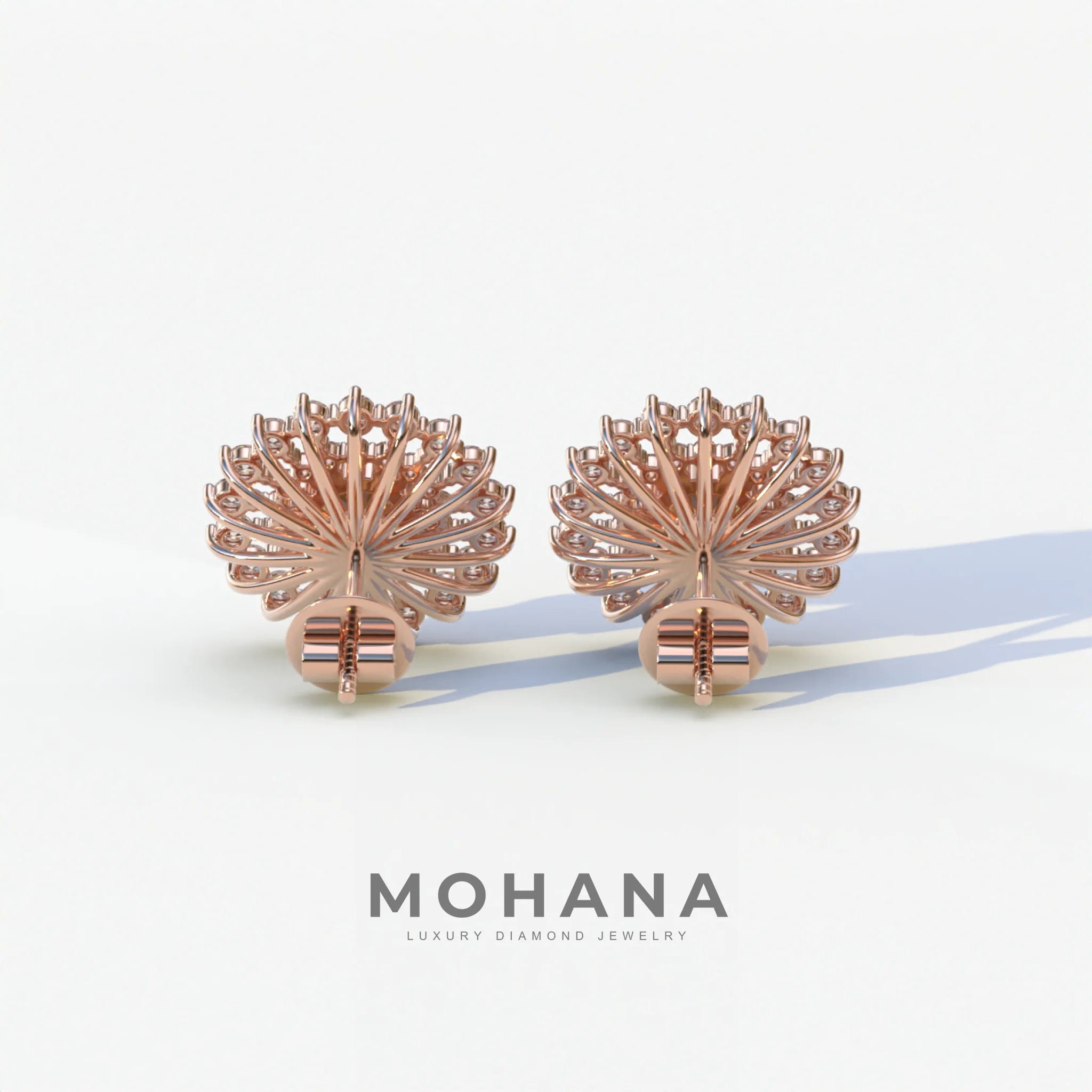 Aster - Yellow Color Round Diamond Stud Earrings