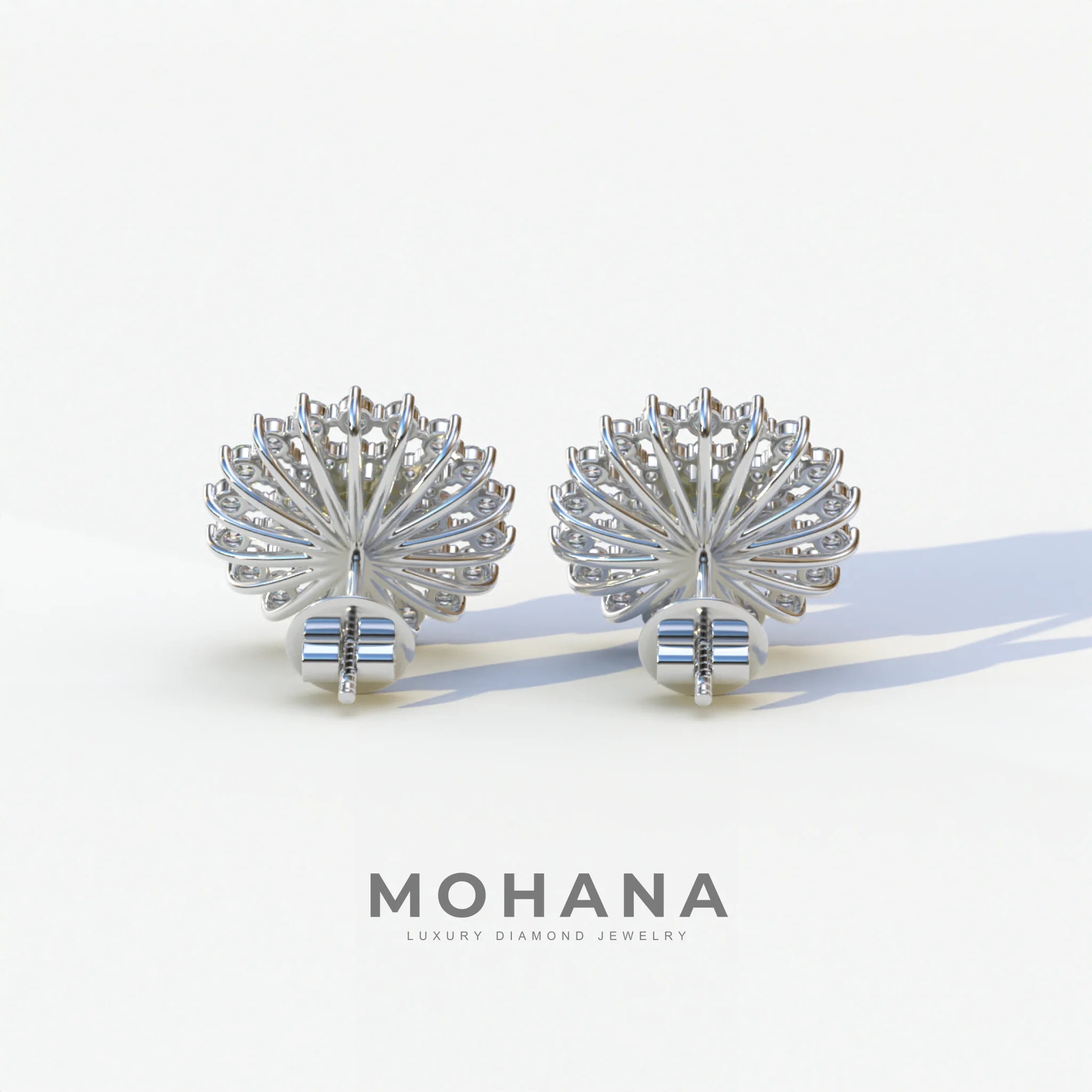 Aster - Yellow Color Round Diamond Stud Earrings