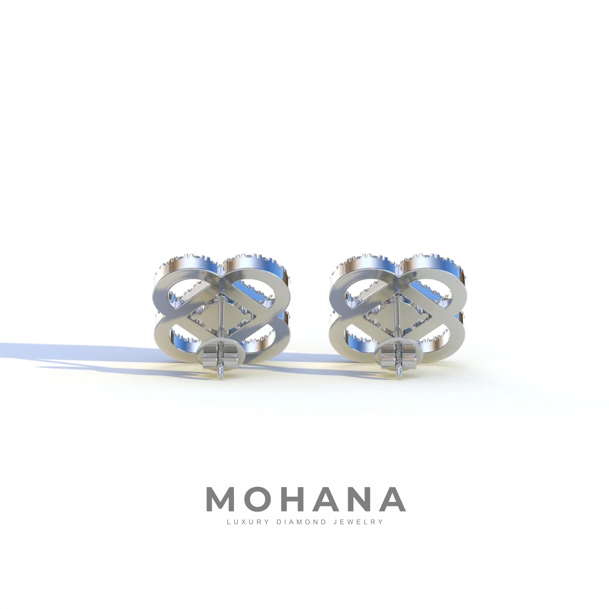 Yellow Color Round Cut Lab Diamond Stud Earrings - Hanri Daussi