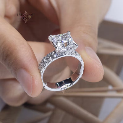 Richard Newman - Order - 5 Carat E/VVS Princess Cut Moissanite Diamond Ring