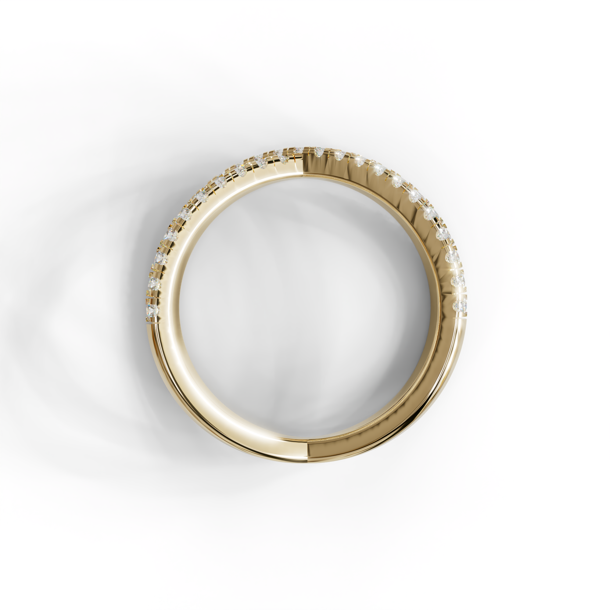 E-VVS Round Lab Grown Diamond Criss-Cross Wedding Band