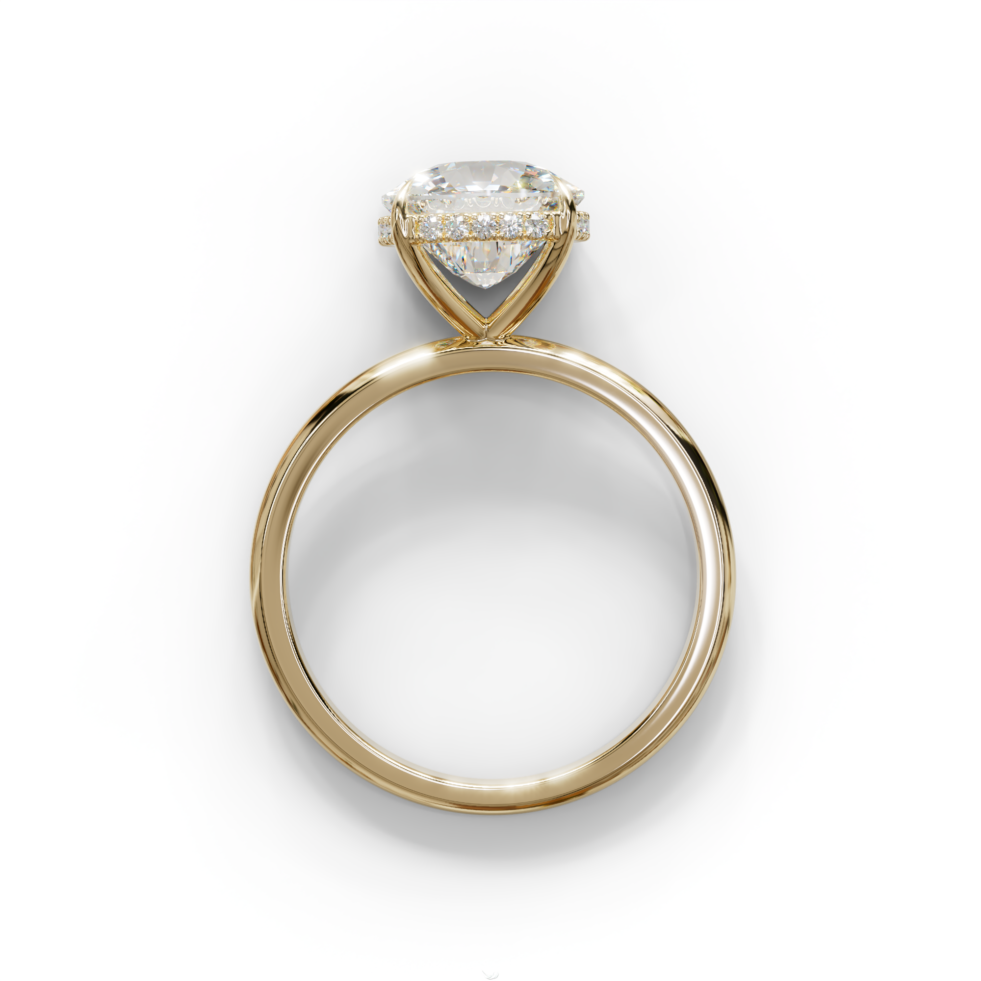 3 Carat E VVS Cushion Lab Diamond Hidden Halo Ring