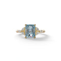 2.5 Carat Blue Lab Grown Diamond Engagement Ring · Radiant Cut Nature-Inspired | Aurora - view 1