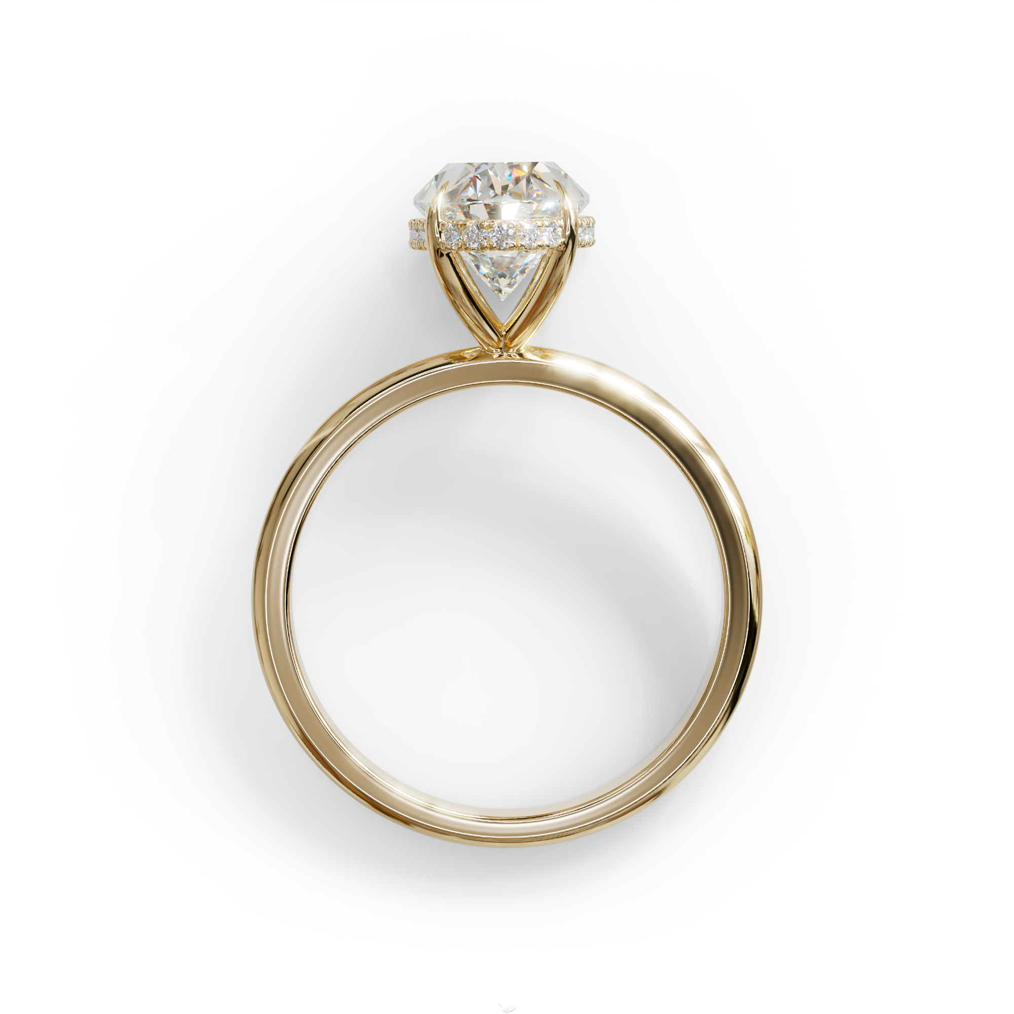 E VVS 2.5 Carat Oval Cut Hidden Halo Lab Diamond Ring - Mi Amor