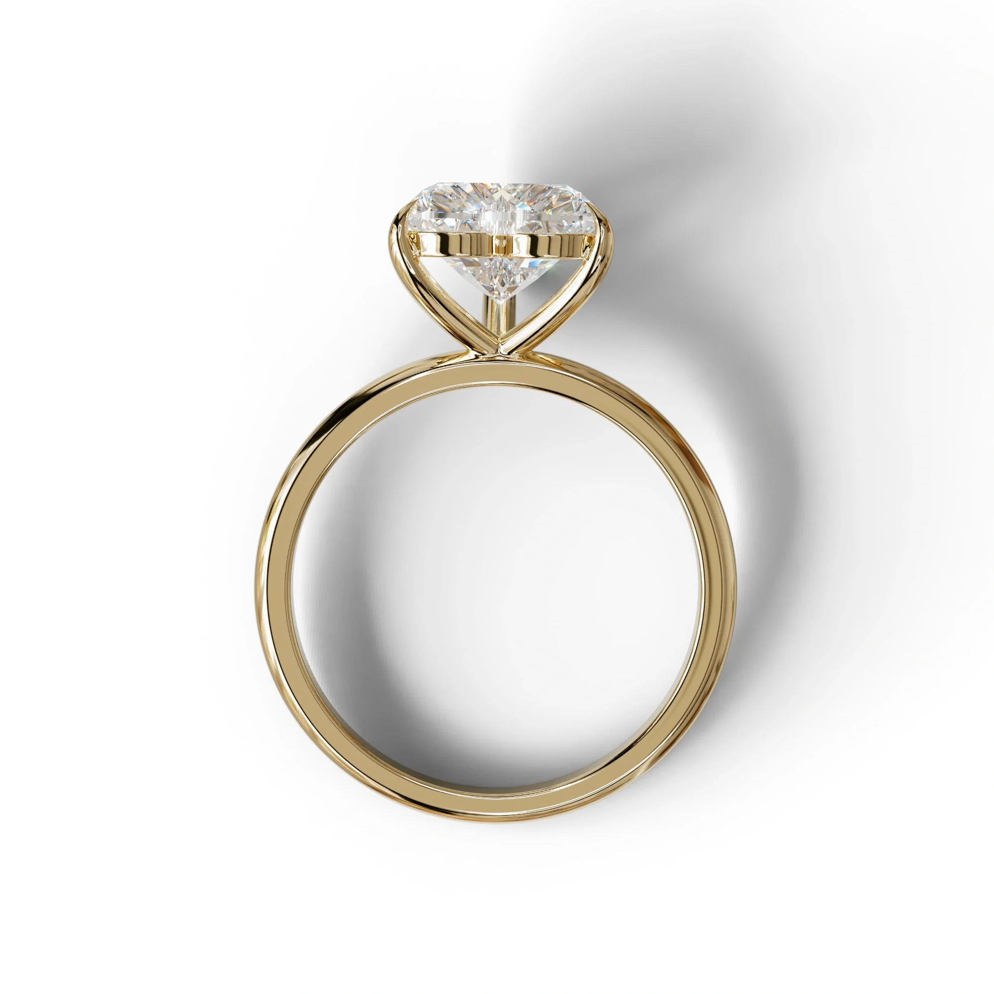E-VVS Heart Cut Solitaire Lab Grown Diamond Engagement Ring - Mellow