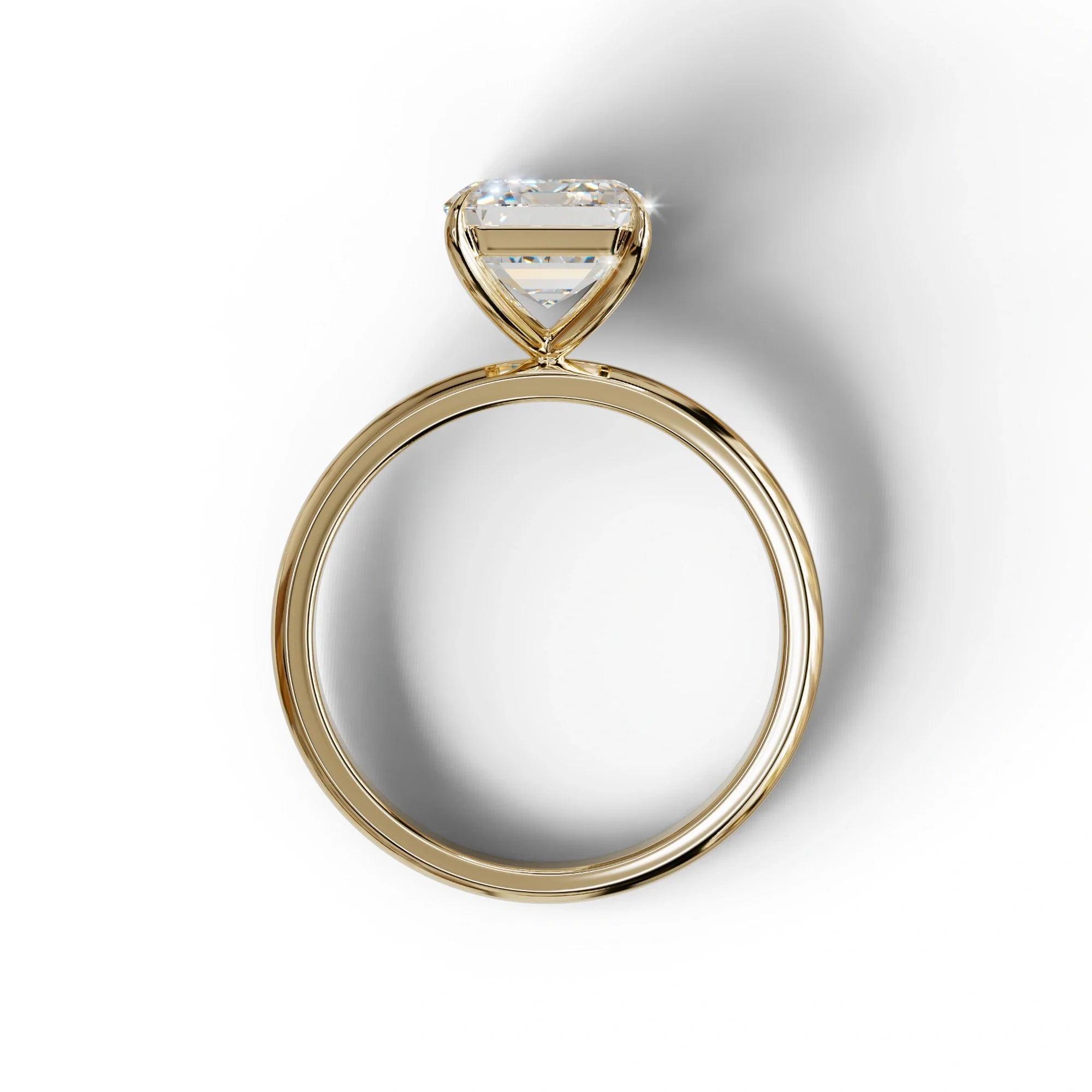 E-VVS Emerald Cut Solitaire Lab Grown Diamond Engagement Ring - Vanessa