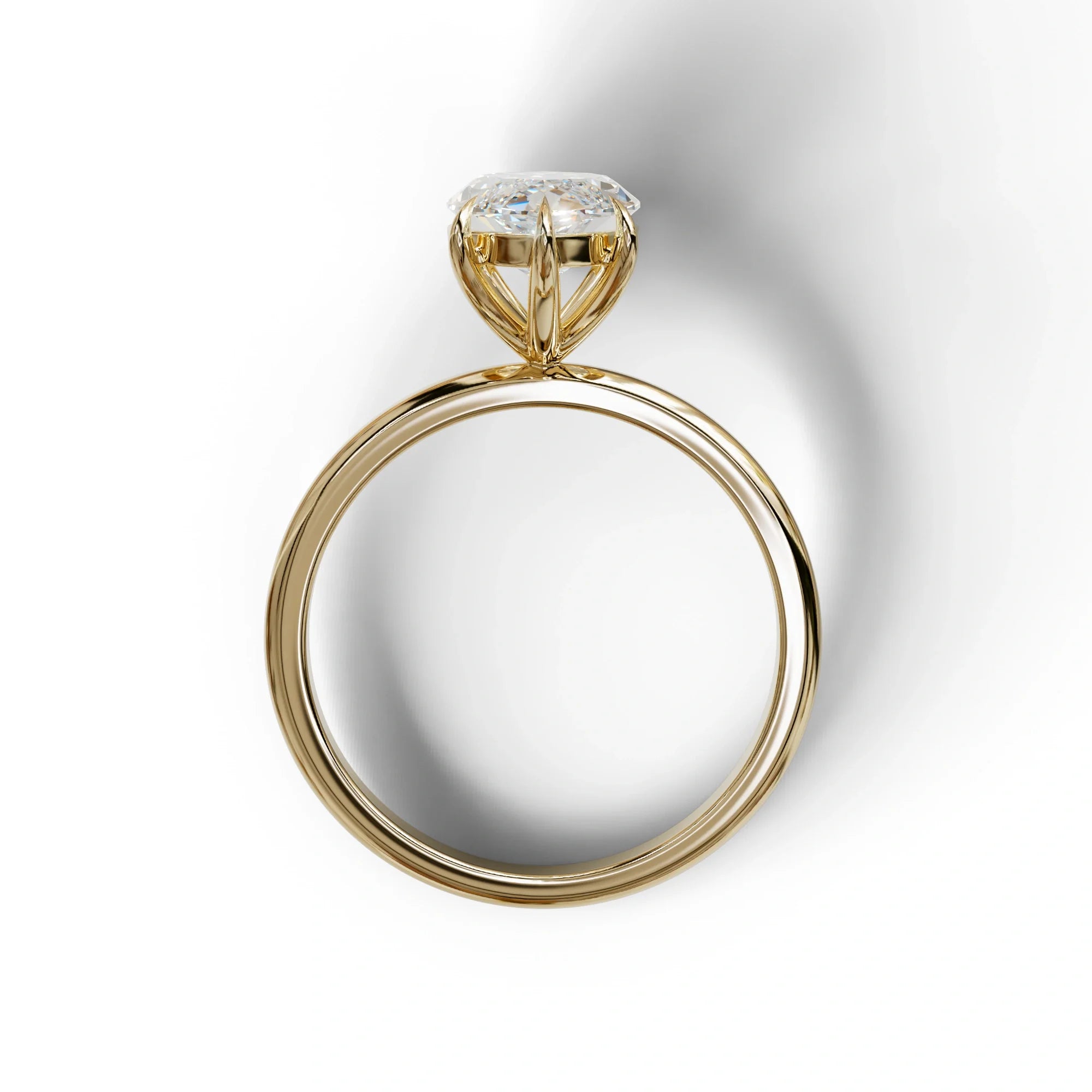 E VVS Marquise Cut Solitaire Lab Grown Diamond Engagement Ring - Celestina