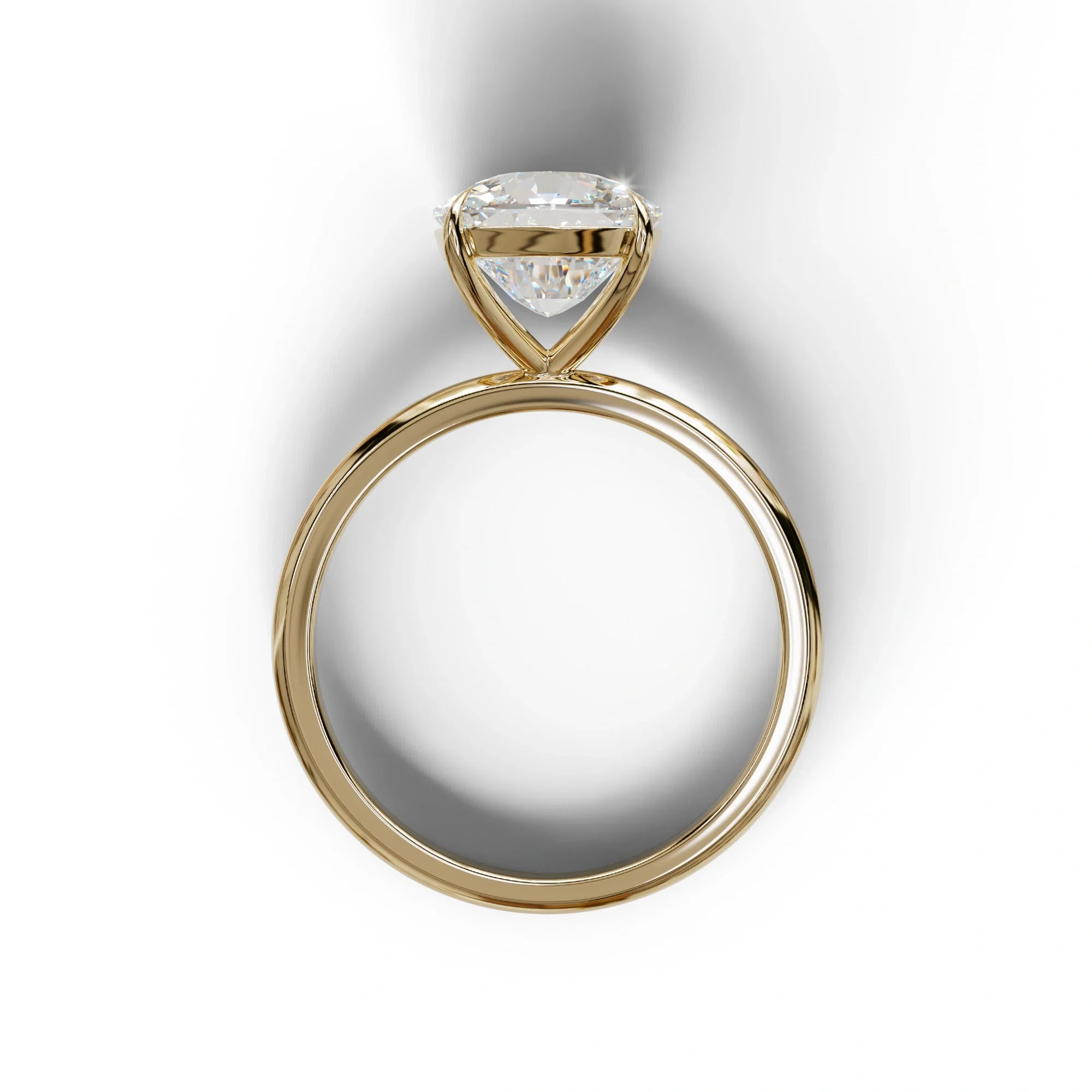 E VVS Cushion Cut Solitaire Lab Grown Diamond Engagement Ring Mesmera