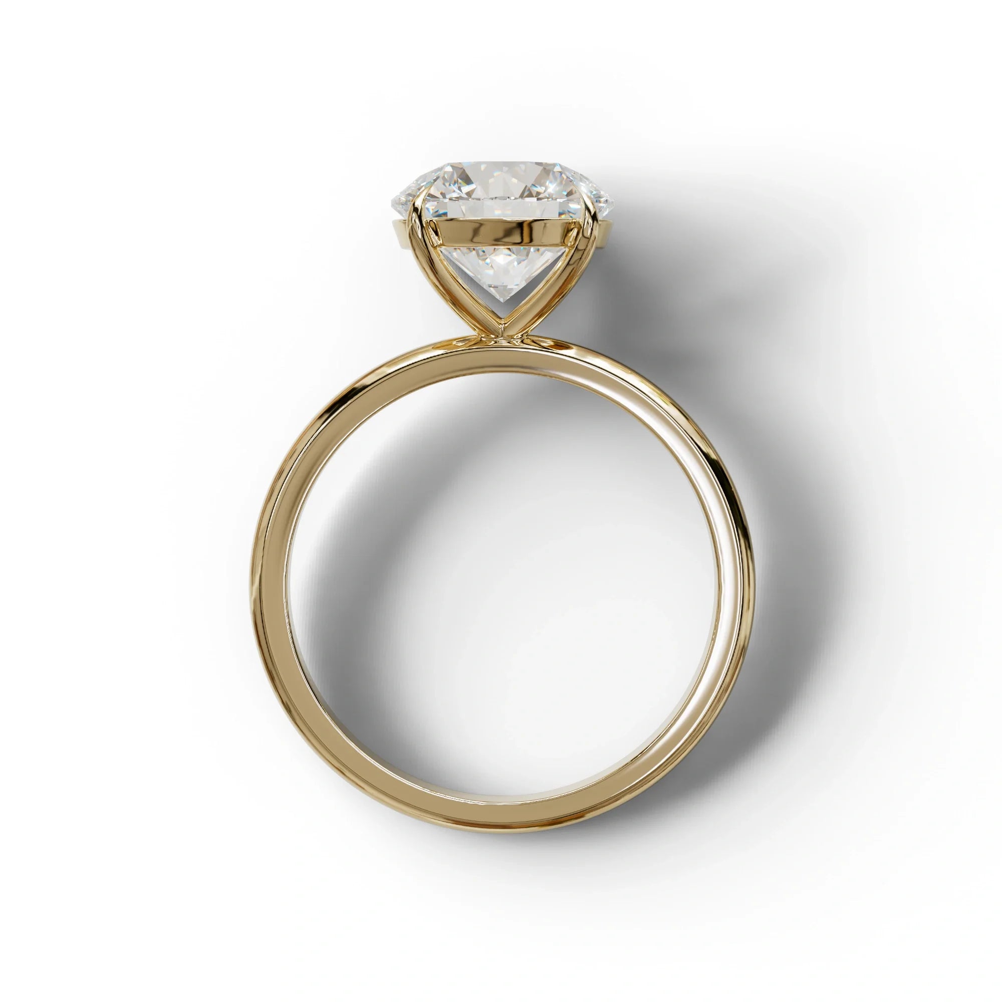 E-VVS Round Cut Solitaire Lab Diamond Engagement Ring - Italia