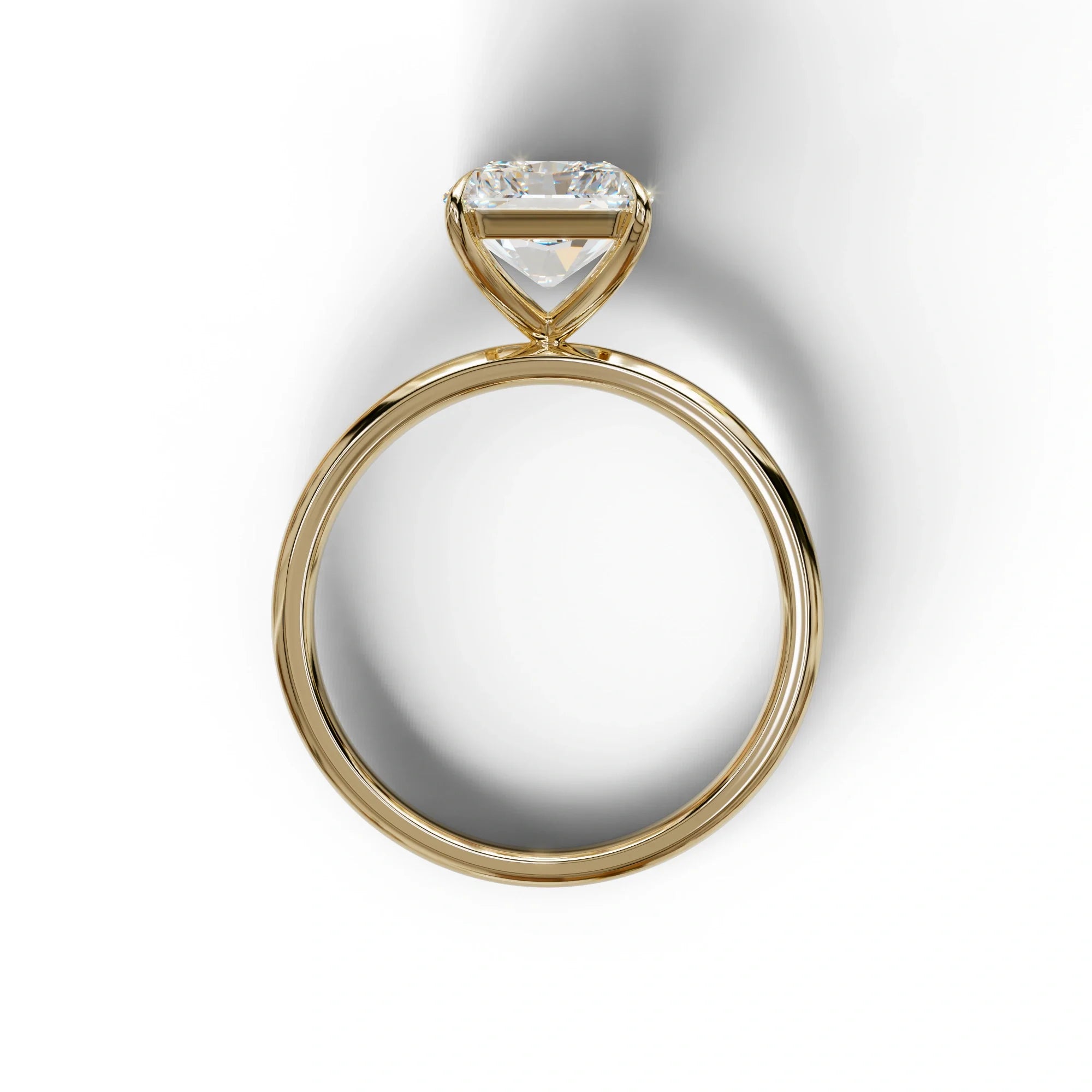 E-VVS Radiant Cut Solitaire Lab Grown Diamond Engagement Ring - Papilia